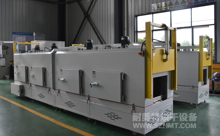 新能源汽車電機產品涂膠后膠水固化熱套冷卻通道加熱隧道爐